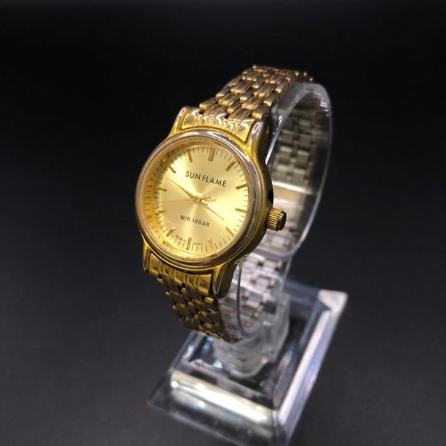 即決 SUN FLAME 腕時計 ゴールドカラー MJL-X02 < 女性アクセサリー/時計 即決 SUN FLAME 腕時計 ゴールドカラー MJL-X02 < 女性アクセサリー/時計の
