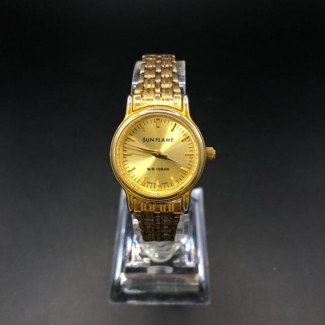 即決 SUN FLAME 腕時計 ゴールドカラー MJL-X02 < 女性アクセサリー/時計 即決 SUN FLAME 腕時計 ゴールドカラー MJL-X02 < 女性アクセサリー/時計の