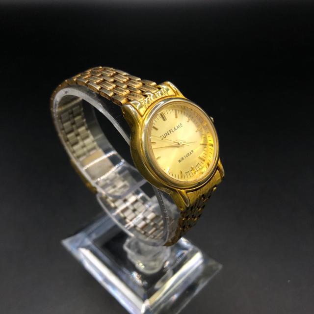 即決 SUN FLAME 腕時計 ゴールドカラー MJL-X02 < 女性アクセサリー/時計 即決 SUN FLAME 腕時計 ゴールドカラー MJL-X02 < 女性アクセサリー/時計の