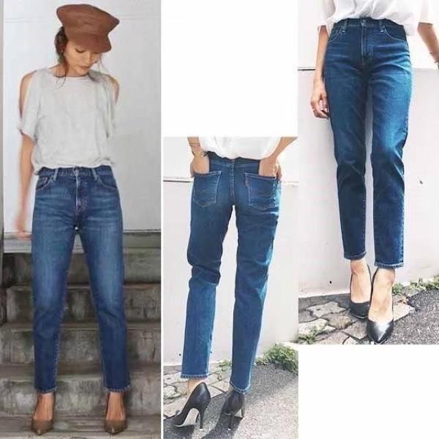 ◆Ungrid/アングリッド◆ストレッチテーパードデニム★ネイビー23インチ*シンプルコーデ美品♪ < ブランド ◆Ungrid/アングリッド◆ストレッチテーパードデニム★ネイビー23インチ*シンプルコーデ美品♪ < ブランドの