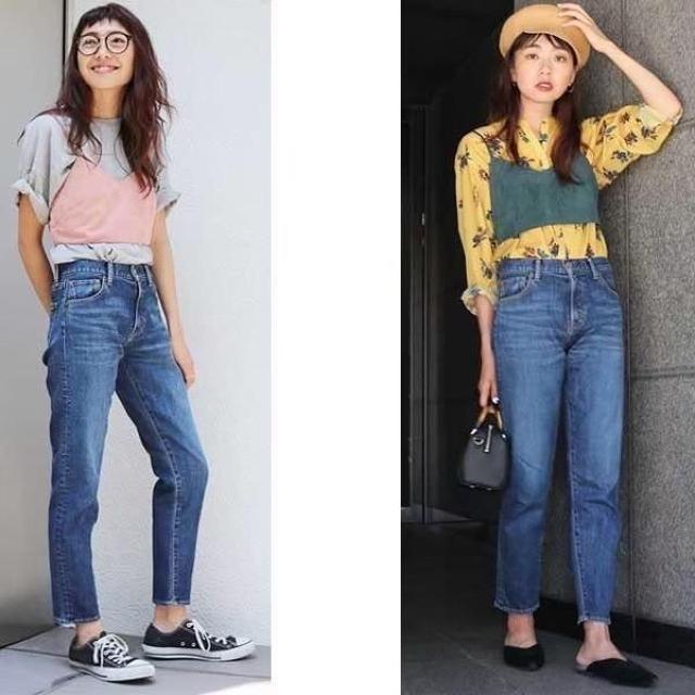 ◆Ungrid/アングリッド◆ストレッチテーパードデニム★ネイビー23インチ*シンプルコーデ美品♪ < ブランド ◆Ungrid/アングリッド◆ストレッチテーパードデニム★ネイビー23インチ*シンプルコーデ美品♪ < ブランドの