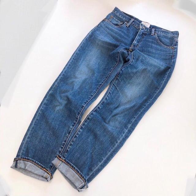 ◆Ungrid/アングリッド◆ストレッチテーパードデニム★ネイビー23インチ*シンプルコーデ美品♪ < ブランド ◆Ungrid/アングリッド◆ストレッチテーパードデニム★ネイビー23インチ*シンプルコーデ美品♪ < ブランドの