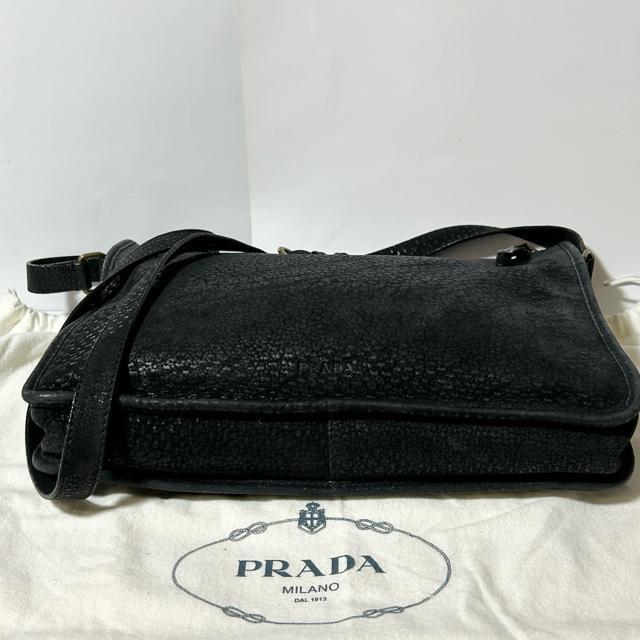 PRADA �v���_ �k�o�b�N ���U�[  �V�����_�[ �o�b�O �΂ߊ|�� �u���b�N ���^�O53 �� �u�����h�� 