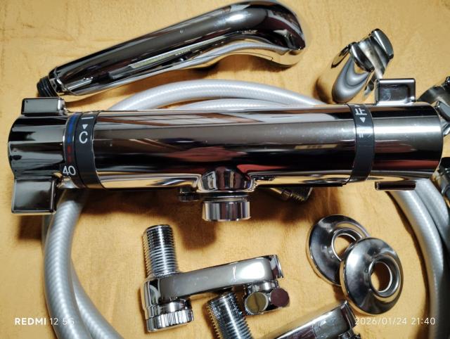 KVK サーモスタット付きシャワー混合栓吐水口固定タイプ < インテリア/ライフ KVK サーモスタット付きシャワー混合栓吐水口固定タイプ < インテリア/ライフの