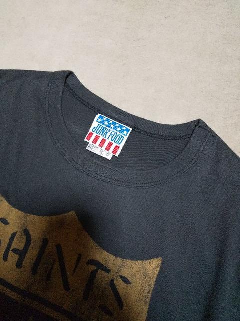 ジャンクフード プリント 半袖Tシャツ Sサイズ ユーズド加工 黒 グレー USA製 RRL < ブランド  ジャンクフード プリント 半袖Tシャツ Sサイズ ユーズド加工 黒 グレー USA製 RRL < ブランドの