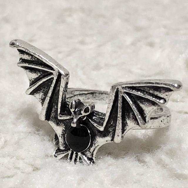 【新品/14号】コウモリデザインシルバーリング < 女性アクセサリー/時計  【新品/14号】コウモリデザインシルバーリング < 女性アクセサリー/時計の