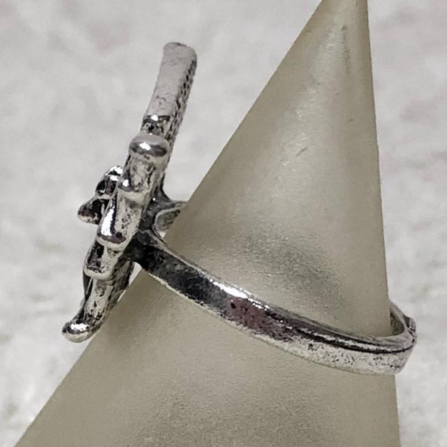 【新品/14号】コウモリデザインシルバーリング < 女性アクセサリー/時計  【新品/14号】コウモリデザインシルバーリング < 女性アクセサリー/時計の