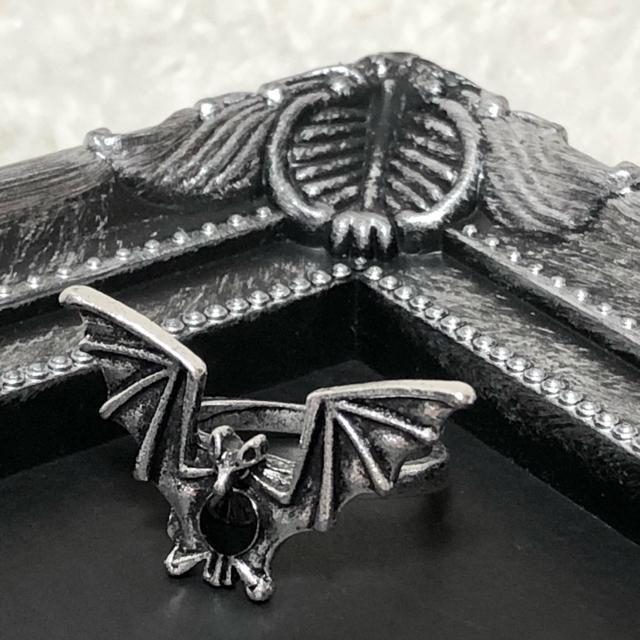 【新品/14号】コウモリデザインシルバーリング < 女性アクセサリー/時計  【新品/14号】コウモリデザインシルバーリング < 女性アクセサリー/時計の
