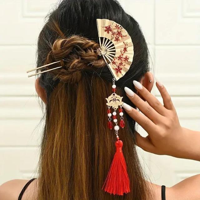 超お買い得790円★中国扇形ヘアアクセサリー  イミテーションパール 古風ヘアピン 漢服 旗袍 龍と鳳凰のガウン 繍荷頭飾り < 女性ファッション  超お買い得790円★中国扇形ヘアアクセサリー  イミテーションパール 古風ヘアピン 漢服 旗袍 龍と鳳凰のガウン 繍荷頭飾り  < 女性ファッションの