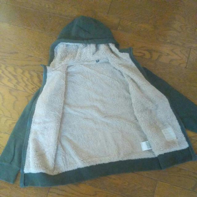 150 UNIQLO グリーン パーカー 中ボア  < キッズ/ベビー  150 UNIQLO グリーン パーカー 中ボア  < キッズ/ベビーの