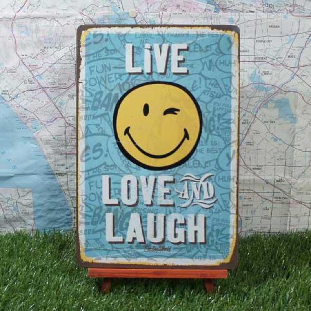 新品【ブリキ看板】Smiley/スマイリー Love and Laugh < ホビー  新品【ブリキ看板】Smiley/スマイリー Love and Laugh  < ホビーの