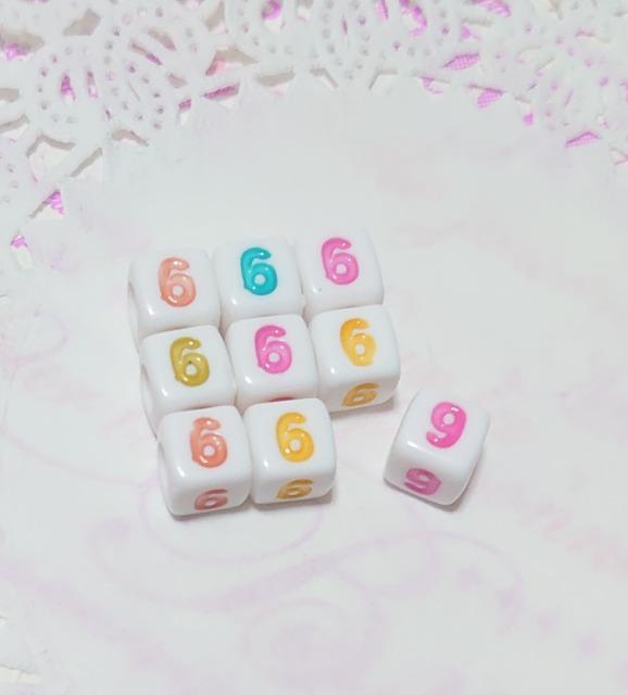 ★ハンドメイド素材★数字キューブビーズ【6】9個 < ペット/手芸/園芸 ★ハンドメイド素材★数字キューブビーズ【6】9個 < ペット/手芸/園芸の