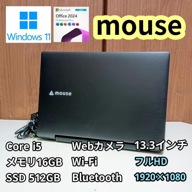 mouse Corei5 16GB SSD512GB Windows11 WebJ m[gp\R Office2024   PC{/Ӌ@ 