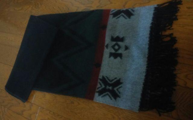 男性用マフラー 美品 裏表違う柄 大判 < 男性ファッション  男性用マフラー 美品 裏表違う柄 大判  < 男性ファッションの