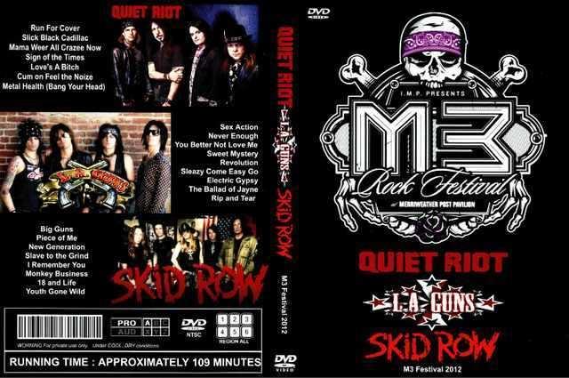 M3 FESTIVAL 2012 QUIET RIOT L.A.GUNS SKID ROW   CD/DVD/rfI 