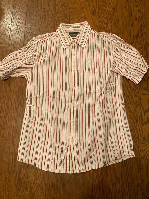 EDDIE BAUER エディーバウアー ストライプ シャツ 半袖 コットン アメカジ メンズ 古着  < ブランド  EDDIE BAUER エディーバウアー ストライプ シャツ 半袖 コットン アメカジ メンズ 古着   < ブランドの