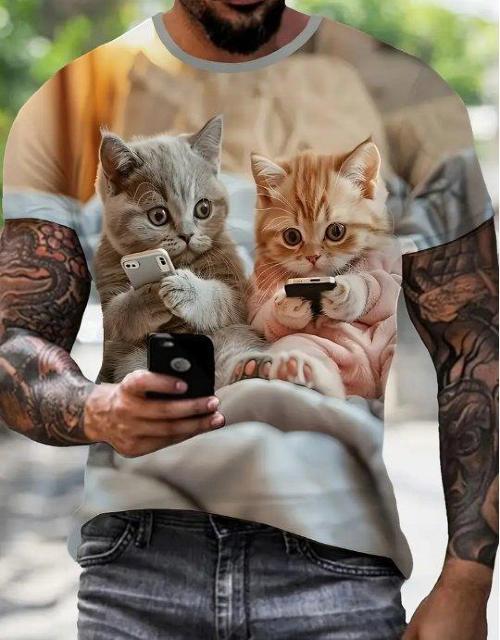 在庫処分可愛いスマホ猫Tシャツ < 男性ファッション  在庫処分可愛いスマホ猫Tシャツ  < 男性ファッションの