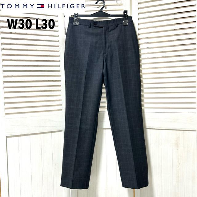 美品 トミーヒルフィガー チェック柄 スラックス ウール W30 L30 < ブランド 美品 トミーヒルフィガー チェック柄 スラックス ウール W30 L30 < ブランドの