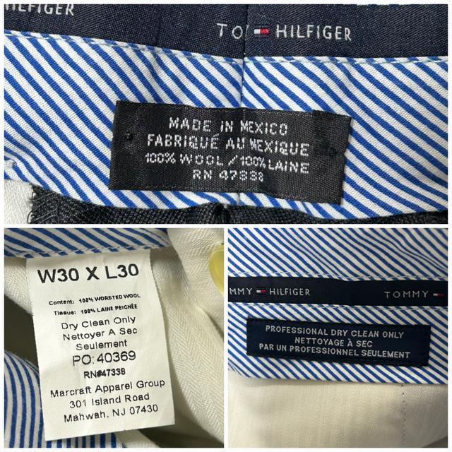 美品 トミーヒルフィガー チェック柄 スラックス ウール W30 L30 < ブランド 美品 トミーヒルフィガー チェック柄 スラックス ウール W30 L30 < ブランドの
