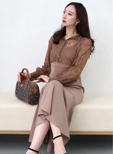 ROYALPARTYレースブラウスレイヤードワンピース < ブランド ROYALPARTYレースブラウスレイヤードワンピース < ブランドの