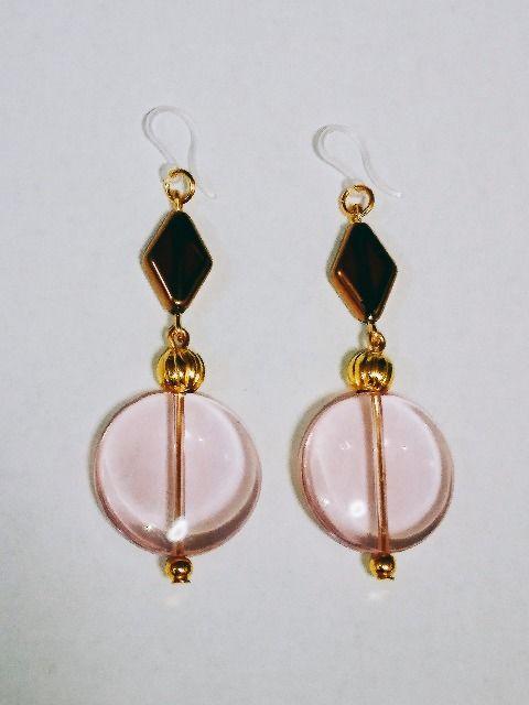 おおぶりライトアメジストルビーダイヤメロンビーズ樹脂ピアス☆ < 女性アクセサリー/時計  おおぶりライトアメジストルビーダイヤメロンビーズ樹脂ピアス☆ < 女性アクセサリー/時計の