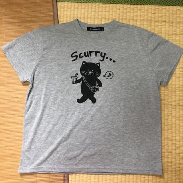 大きいサイズ4L・グレー猫キャラクタープリントTシャツ。 < 女性ファッション  大きいサイズ4L・グレー猫キャラクタープリントTシャツ。  < 女性ファッションの