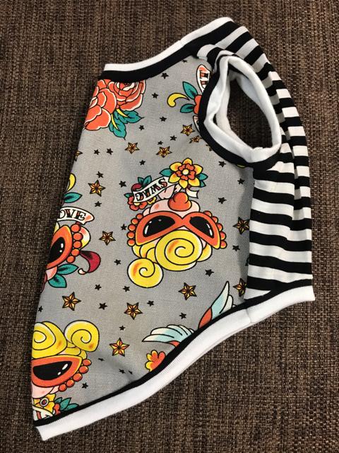 ★ハンドメイド ヒスミニ シャツ バラ グレー ボーダー 犬服 L★ < ペット/手芸/園芸  ★ハンドメイド ヒスミニ シャツ バラ グレー ボーダー 犬服 L★ < ペット/手芸/園芸の