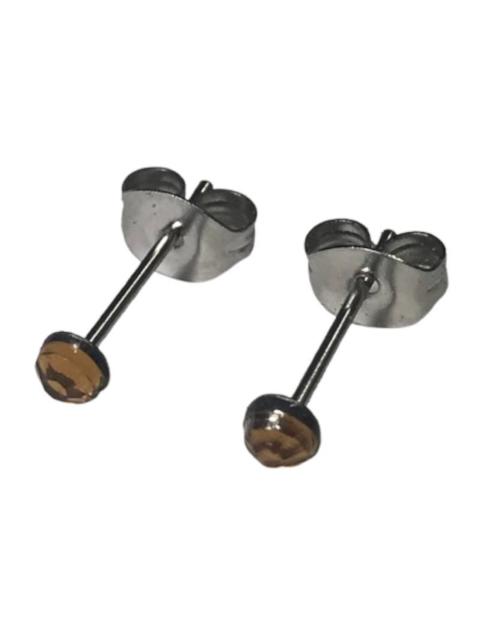 2個1セット 幅3mm ラインストーン スタッドピアス ブラウン 両耳用 ステンレス アクリル製 シンプル つけっぱなしOK 安い < 女性アクセサリー/時計  2個1セット 幅3mm ラインストーン スタッドピアス ブラウン 両耳用 ステンレス アクリル製 シンプル つけっぱなしOK 安い  < 女性アクセサリー/時計の