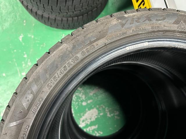 0110170)中古国産スタッドレスタイヤ4本ブリヂストンブリザックVRX3セダンミニバンサイズ215/45R18送料無料 < 自動車/バイク 0110170)中古国産スタッドレスタイヤ4本ブリヂストンブリザックVRX3セダンミニバンサイズ215/45R18送料無料 < 自動車/バイク