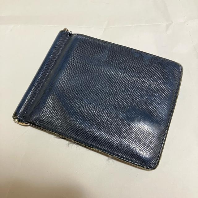 【PRADA / プラダ】 サフィアーノ / レザー / マネークリップ / ネイビー < ブランド  【PRADA / プラダ】 サフィアーノ / レザー / マネークリップ / ネイビー  < ブランドの