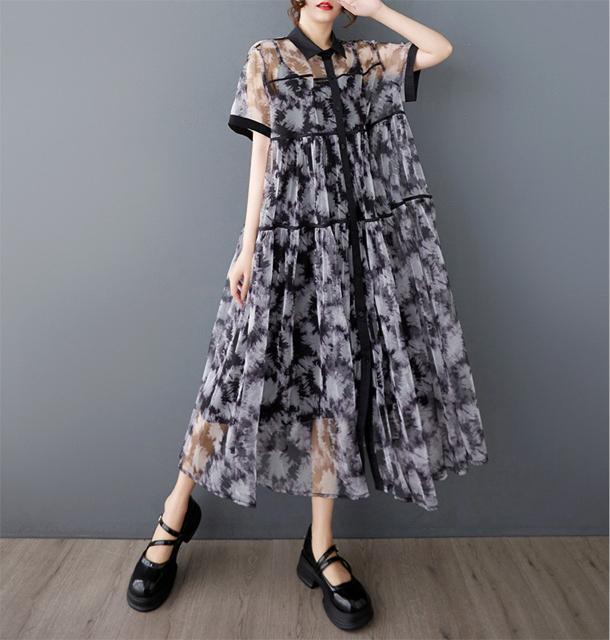 2点セット キャミーワンピース 前開きシースルー レースワンピース 大きいサイズ < 女性ファッション 2点セット キャミーワンピース 前開きシースルー レースワンピース 大きいサイズ < 女性ファッションの