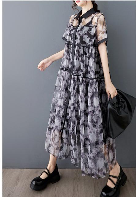 2点セット キャミーワンピース 前開きシースルー レースワンピース 大きいサイズ < 女性ファッション 2点セット キャミーワンピース 前開きシースルー レースワンピース 大きいサイズ < 女性ファッションの