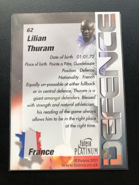 2003futera・PLATINUM/NO-62・フランス代表・リリアン・テユラム < トレーディングカード  2003futera・PLATINUM/NO-62・フランス代表・リリアン・テユラム < トレーディングカードの