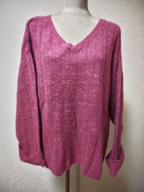 ★古着★大きいサイズ★Vネックモヘアニット★4L★ < 女性ファッション ★古着★大きいサイズ★Vネックモヘアニット★4L★ < 女性ファッションの