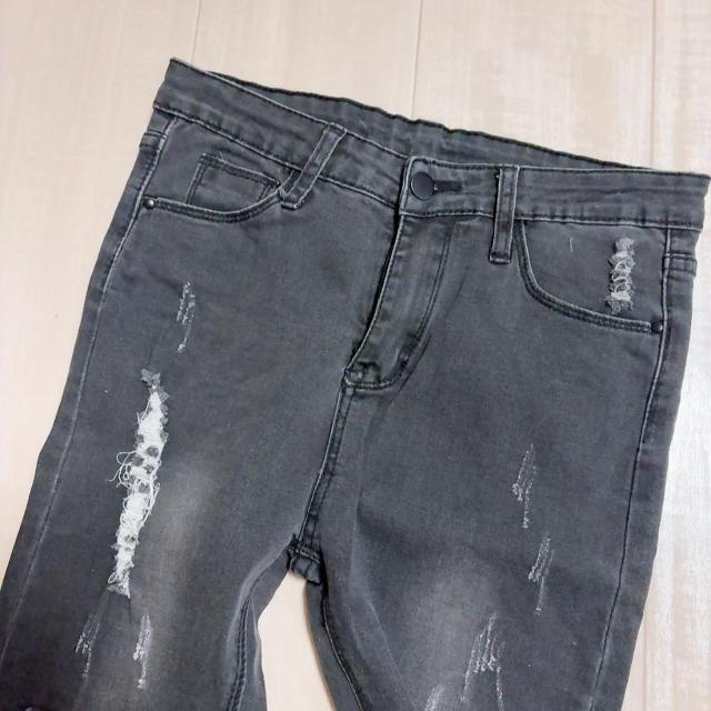 ◆定番ダメージスキニーデニム◆ストレッチ◎ブラックM*ギャルコーデ*美品♪ < 女性ファッション ◆定番ダメージスキニーデニム◆ストレッチ◎ブラックM*ギャルコーデ*美品♪ < 女性ファッションの