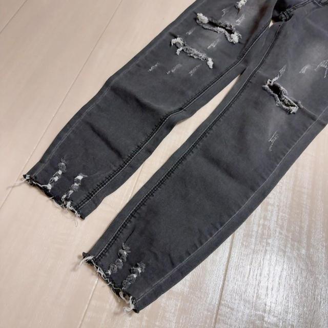 ◆定番ダメージスキニーデニム◆ストレッチ◎ブラックM*ギャルコーデ*美品♪ < 女性ファッション ◆定番ダメージスキニーデニム◆ストレッチ◎ブラックM*ギャルコーデ*美品♪ < 女性ファッションの