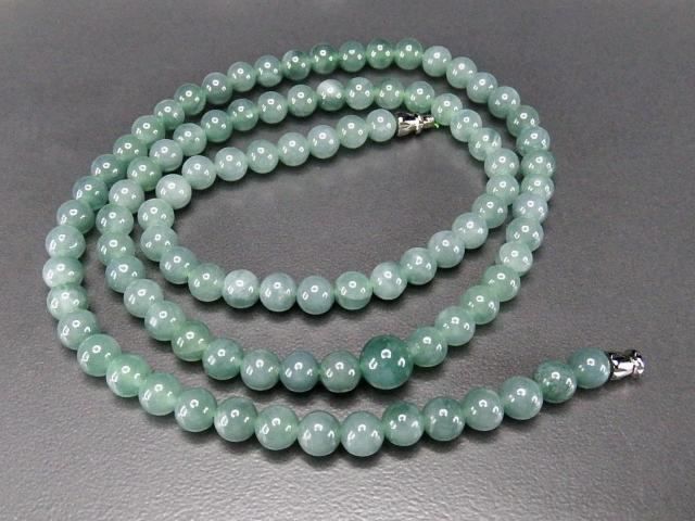 ひすい濃い目約6mm玉約60cmネックレス天然石本翡翠ジェーダイト五徳御守 < 女性アクセサリー/時計 ひすい濃い目約6mm玉約60cmネックレス天然石本翡翠ジェーダイト五徳御守 < 女性アクセサリー/時計の