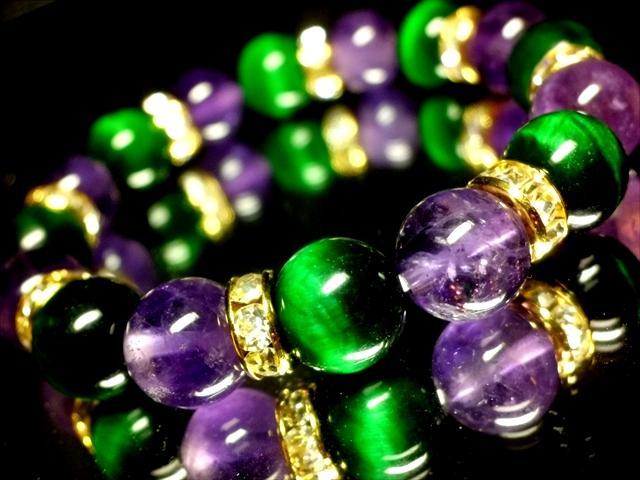 グリーンタイガーアイ§アメジスト§10ミリ§金ロンデル < 女性アクセサリー/時計 グリーンタイガーアイ§アメジスト§10ミリ§金ロンデル < 女性アクセサリー/時計の
