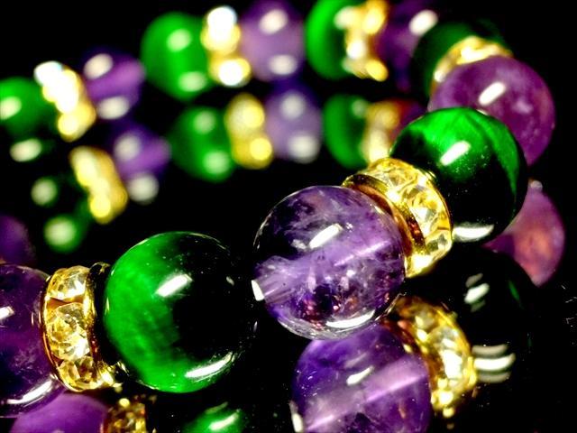 グリーンタイガーアイ§アメジスト§10ミリ§金ロンデル < 女性アクセサリー/時計 グリーンタイガーアイ§アメジスト§10ミリ§金ロンデル < 女性アクセサリー/時計の