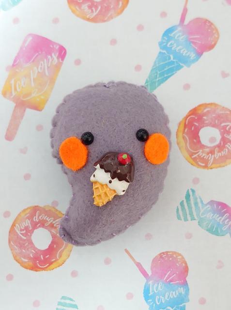 ハンドメイド♪マグネットマスコット『おやつ大好きおばけ』アイスクリーム < ペット/手芸/園芸  ハンドメイド♪マグネットマスコット『おやつ大好きおばけ』アイスクリーム  < ペット/手芸/園芸の