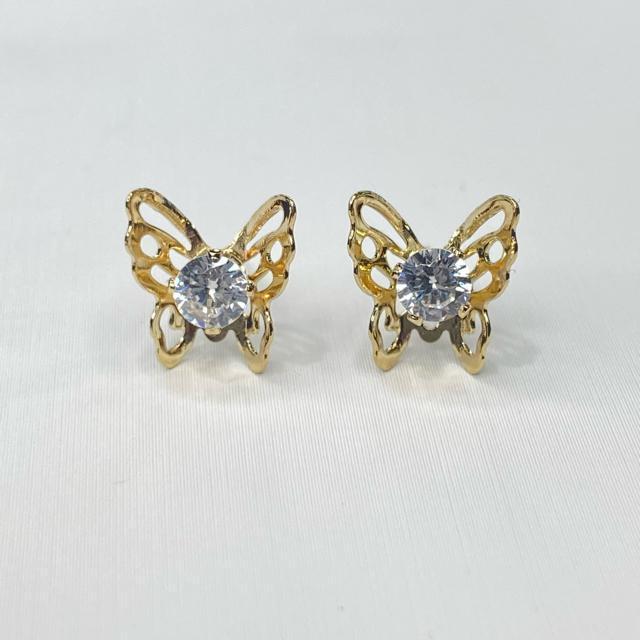 《pierce》キラッキラ 0.5ct ×2 蝶々型ピアス 両耳用 < 女性アクセサリー/時計  《pierce》キラッキラ 0.5ct ×2 蝶々型ピアス 両耳用  < 女性アクセサリー/時計の