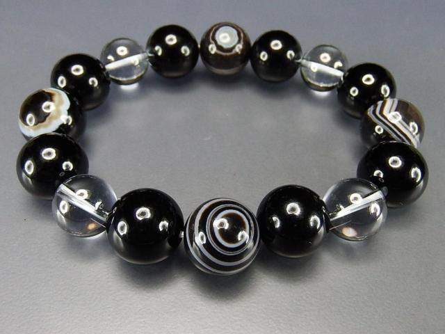 天然石大玉天眼石14ミリオニキスグレーシルバーオーラ水晶数珠ブレスレット < 男性アクセサリー/時計  天然石大玉天眼石14ミリオニキスグレーシルバーオーラ水晶数珠ブレスレット < 男性アクセサリー/時計の