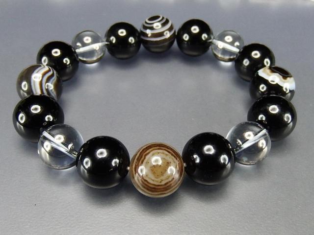 天然石大玉天眼石14ミリオニキスグレーシルバーオーラ水晶数珠ブレスレット < 男性アクセサリー/時計  天然石大玉天眼石14ミリオニキスグレーシルバーオーラ水晶数珠ブレスレット < 男性アクセサリー/時計の