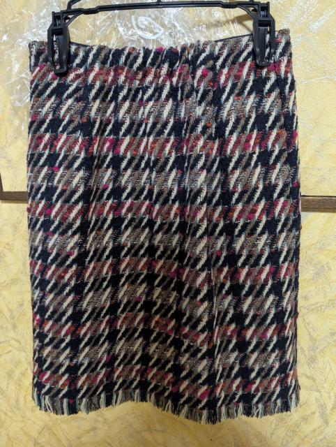 ウィルセレクション チェック柄 タイトスカート ツイード 美品 巻きスカート風 スカート < ブランド  ウィルセレクション チェック柄 タイトスカート ツイード 美品 巻きスカート風 スカート < ブランドの