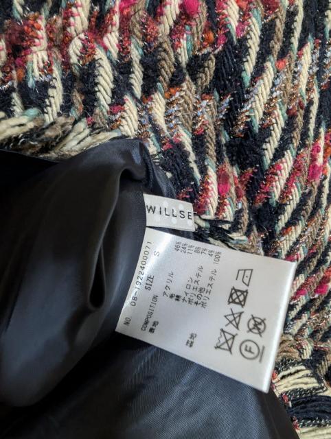 ウィルセレクション チェック柄 タイトスカート ツイード 美品 巻きスカート風 スカート < ブランド  ウィルセレクション チェック柄 タイトスカート ツイード 美品 巻きスカート風 スカート < ブランドの