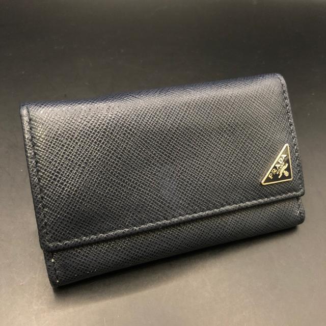 即決 PRADA プラダ 6連 キーケース サフィアーノ ネイビー < ブランド  即決 PRADA プラダ 6連 キーケース サフィアーノ ネイビー  < ブランドの