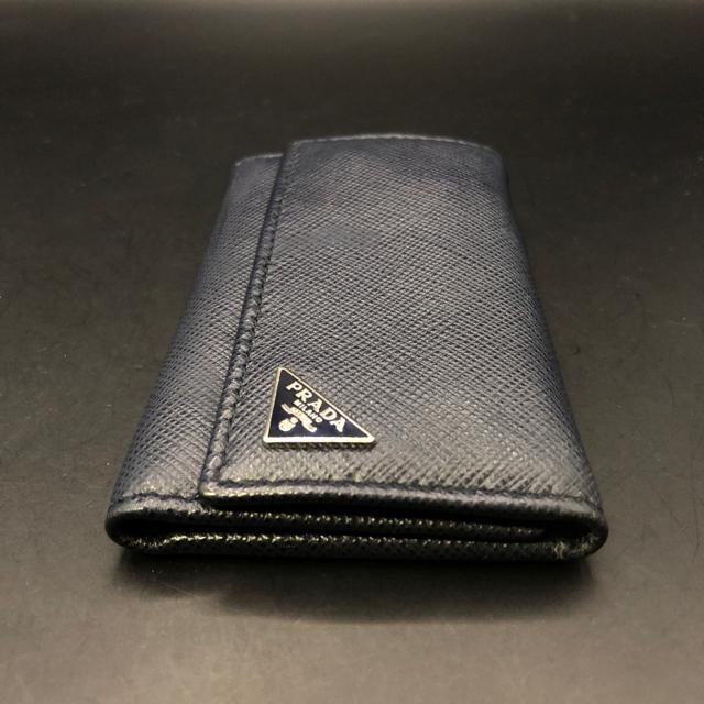 即決 PRADA プラダ 6連 キーケース サフィアーノ ネイビー < ブランド  即決 PRADA プラダ 6連 キーケース サフィアーノ ネイビー < ブランドの