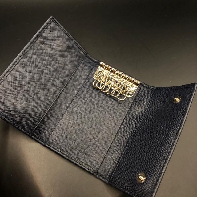 即決 PRADA プラダ 6連 キーケース サフィアーノ ネイビー < ブランド  即決 PRADA プラダ 6連 キーケース サフィアーノ ネイビー < ブランドの