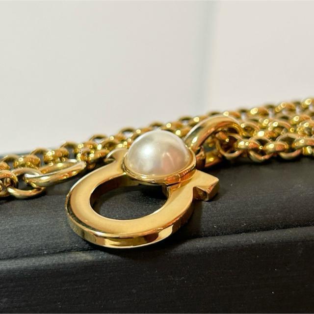 ���i Salvatore Ferragamo �t�F���K��  �K���`�[�j �y���_���g �l�b�N���X �t�F�C�N�p�[�� �S�[���h �� �u�����h�� 