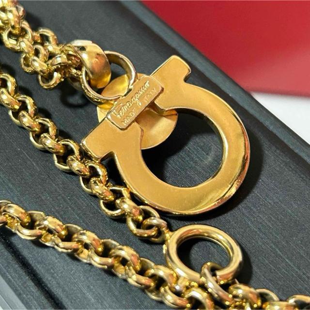 ���i Salvatore Ferragamo �t�F���K��  �K���`�[�j �y���_���g �l�b�N���X �t�F�C�N�p�[�� �S�[���h �� �u�����h�� 